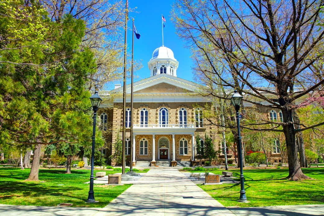 The Nevada State Capitol in Carson City on a sunny day
