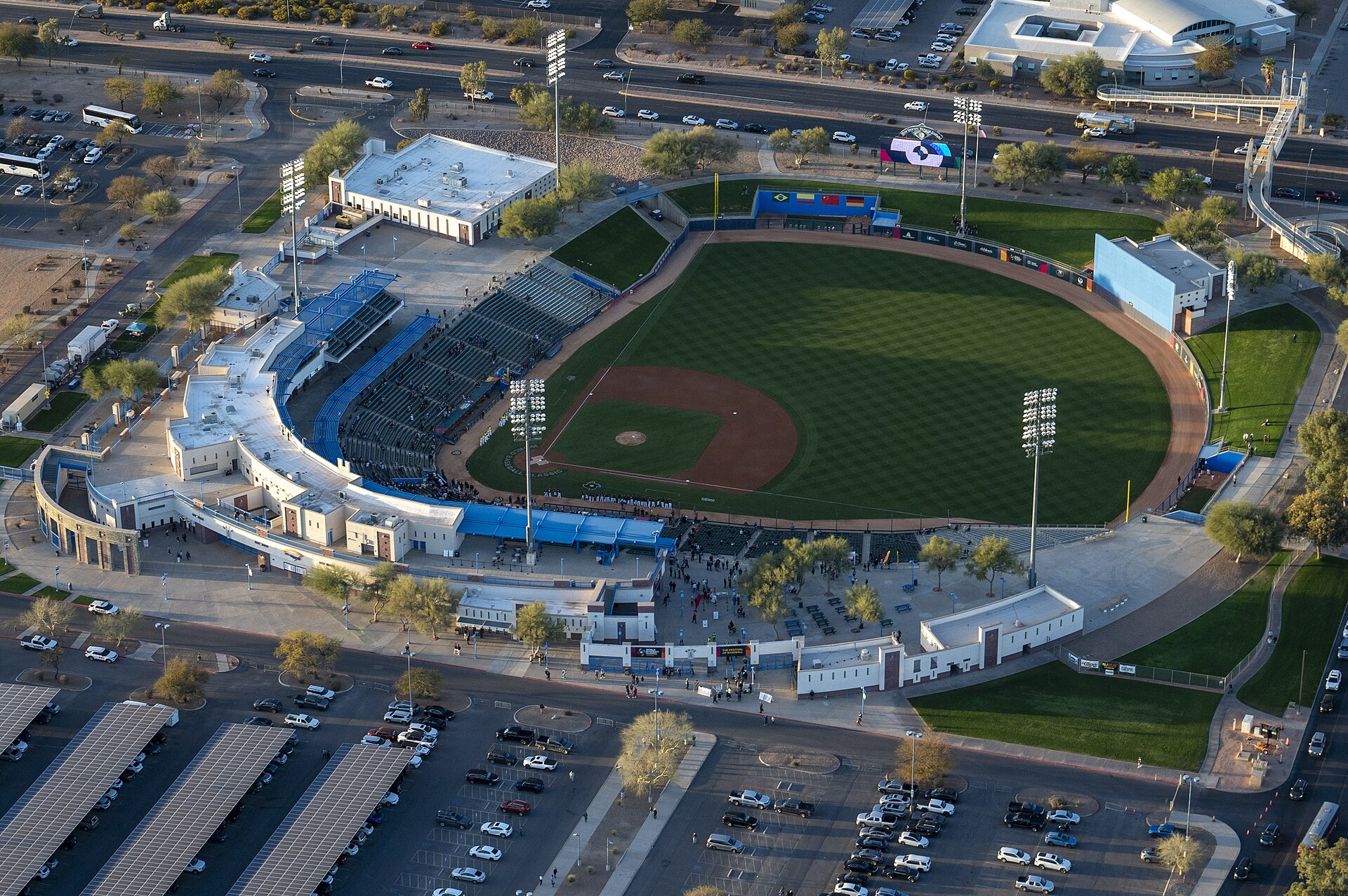 A baseball stadium during a game (file photo)