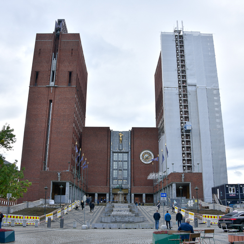 Oslo City Hall on the waterfront, where the Nobel Peace Prize is presented