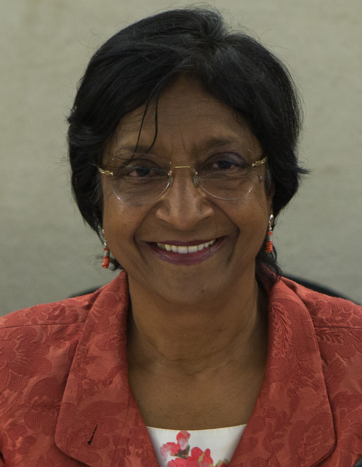 Navanethem “Navi” Pillay, winner of the 2026 Nobel Peace Prize, photographed during her tenure as UN High Commissioner for Human Rights
