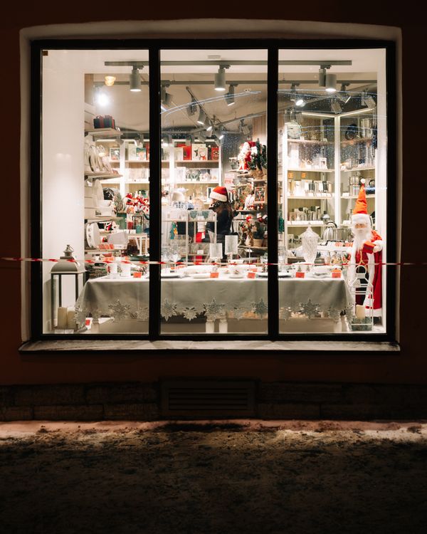 A festive holiday shop window display (file photo)