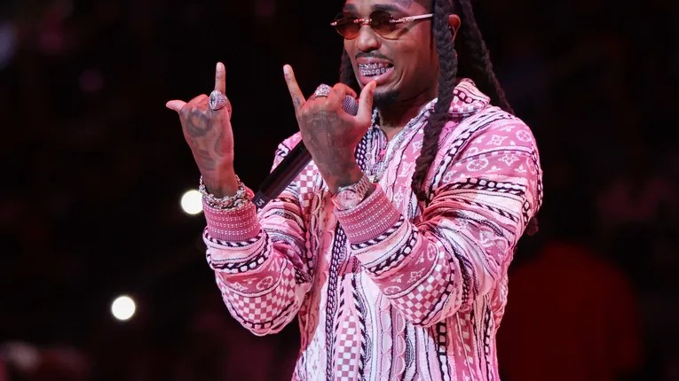 Quavo performing on stage