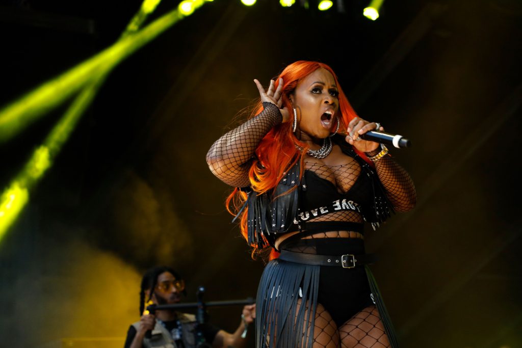 Remy Ma performing on stage at Summer Jam 2017