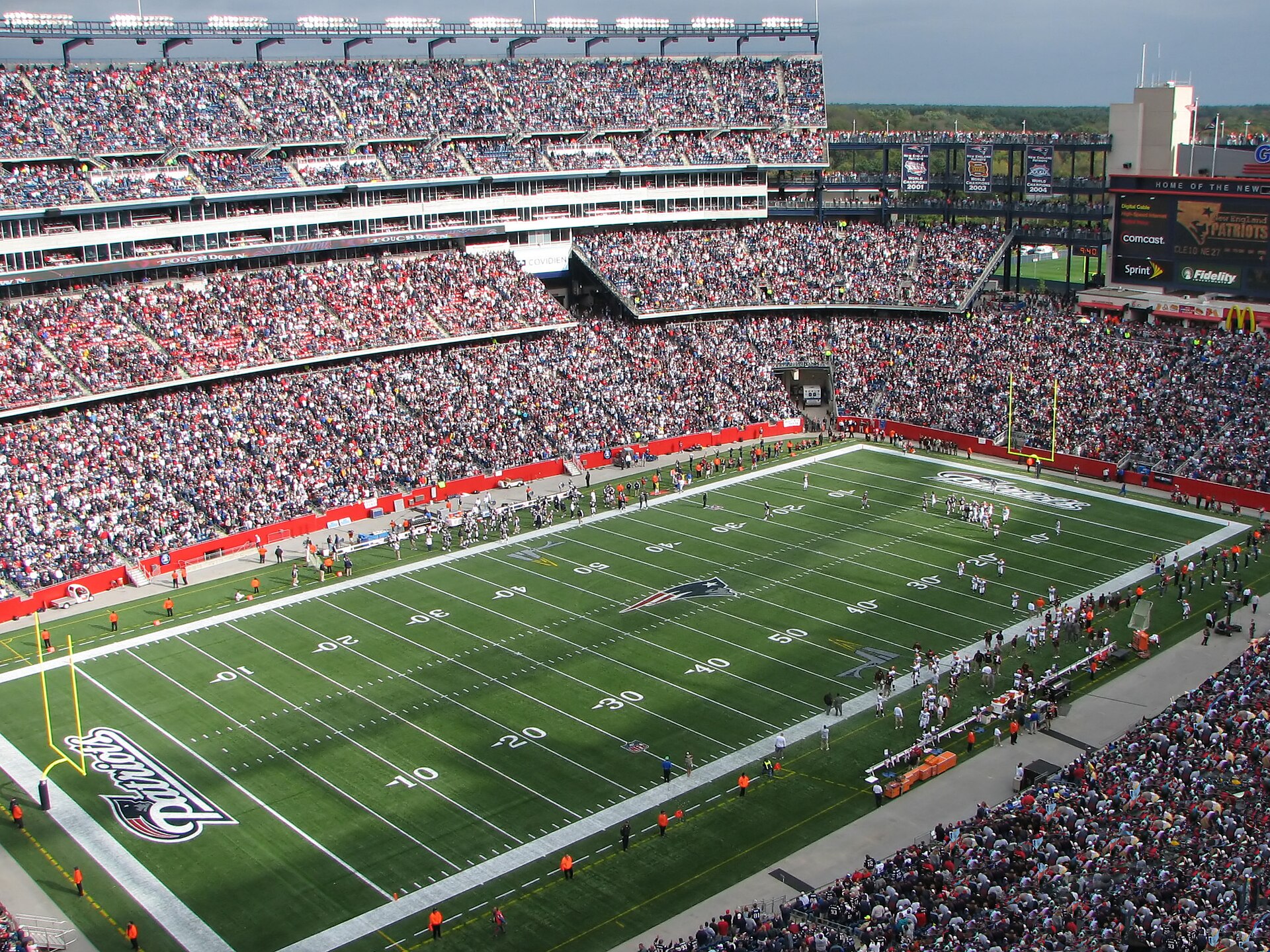 Gillette Stadium in Foxborough, home of the New England Patriots (file photo, Wikimedia Commons)