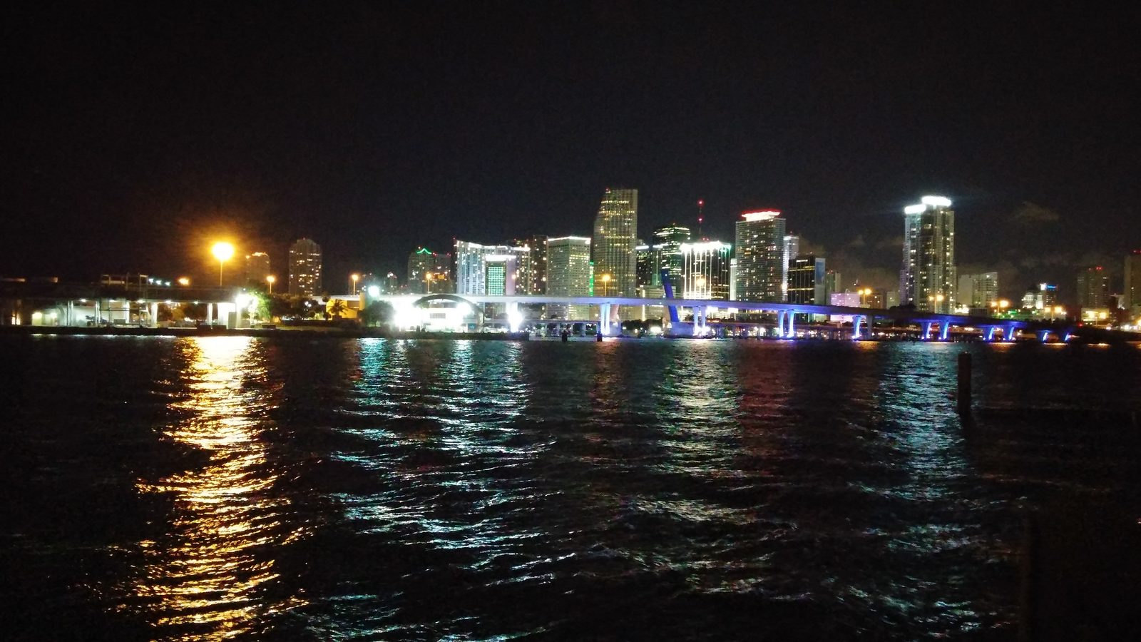 The Miami skyline at night (file photo)