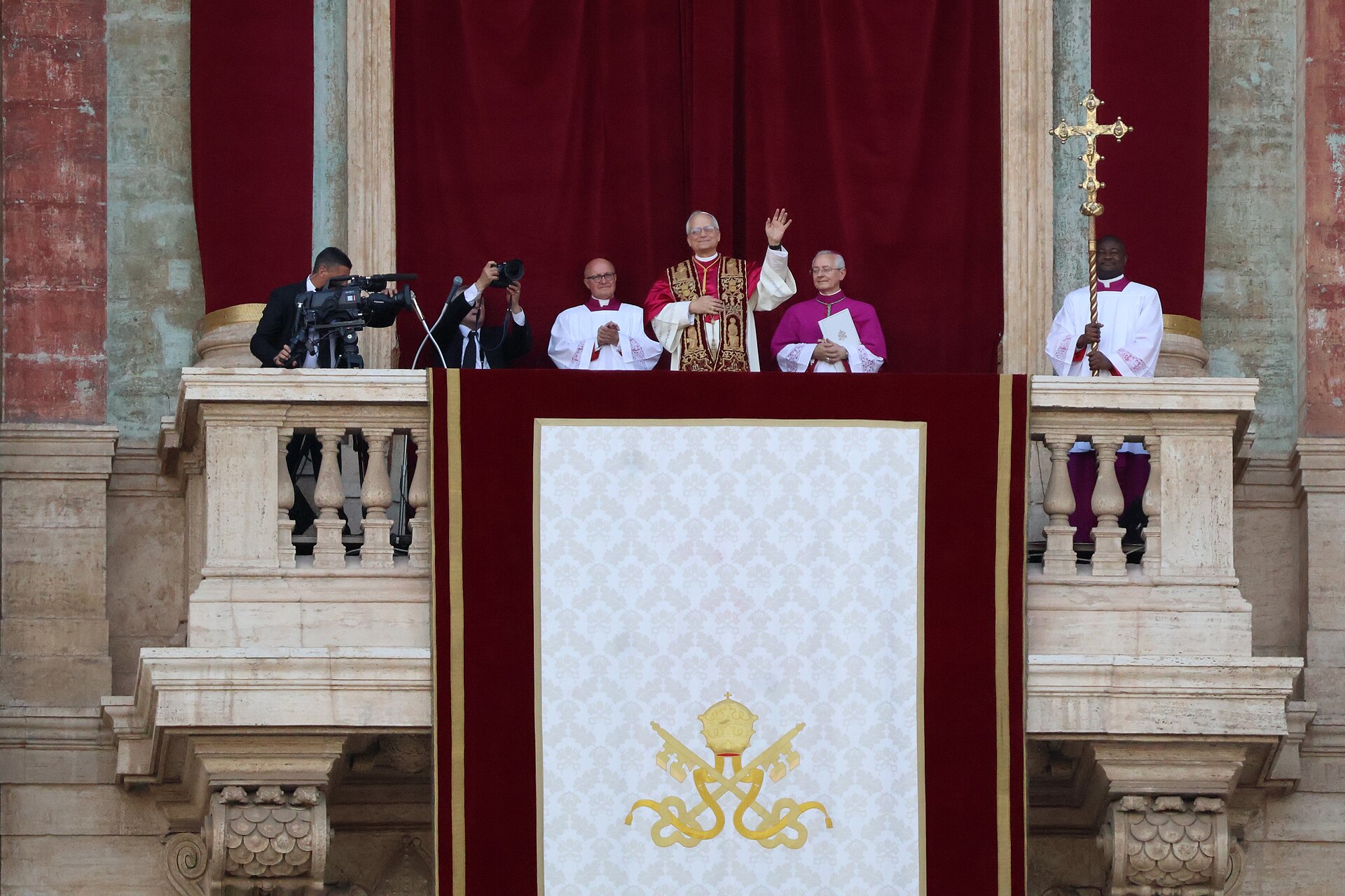 Pope Leo XIV on the loggia of St. Peter's Basilica after his election (file photo)