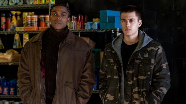 Spence Moore II as young Ghost and Charlie Mann as young Tommy in Power: Origins