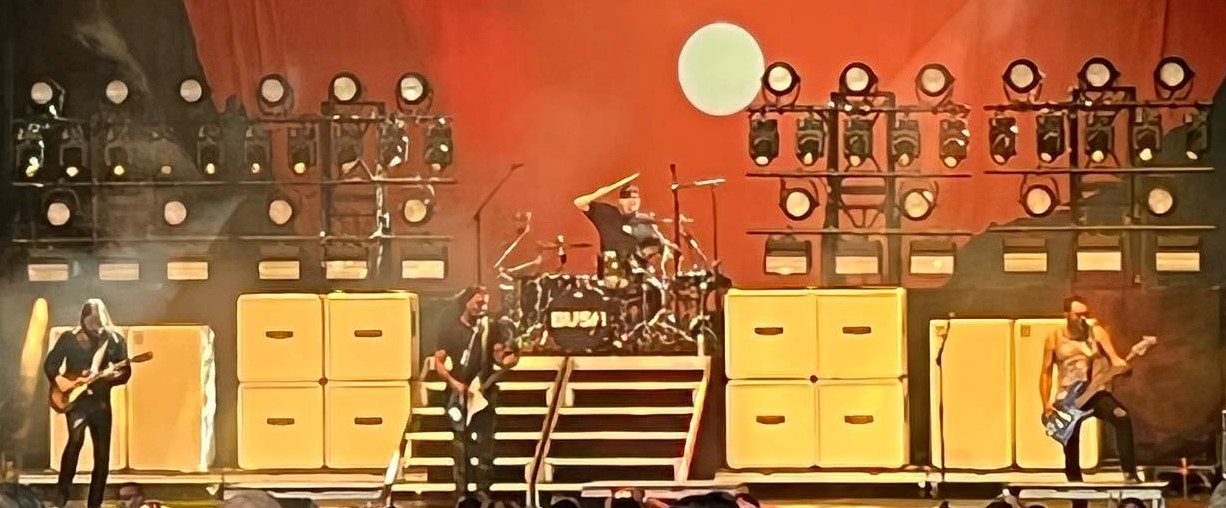 Rock band Bush performing live on stage