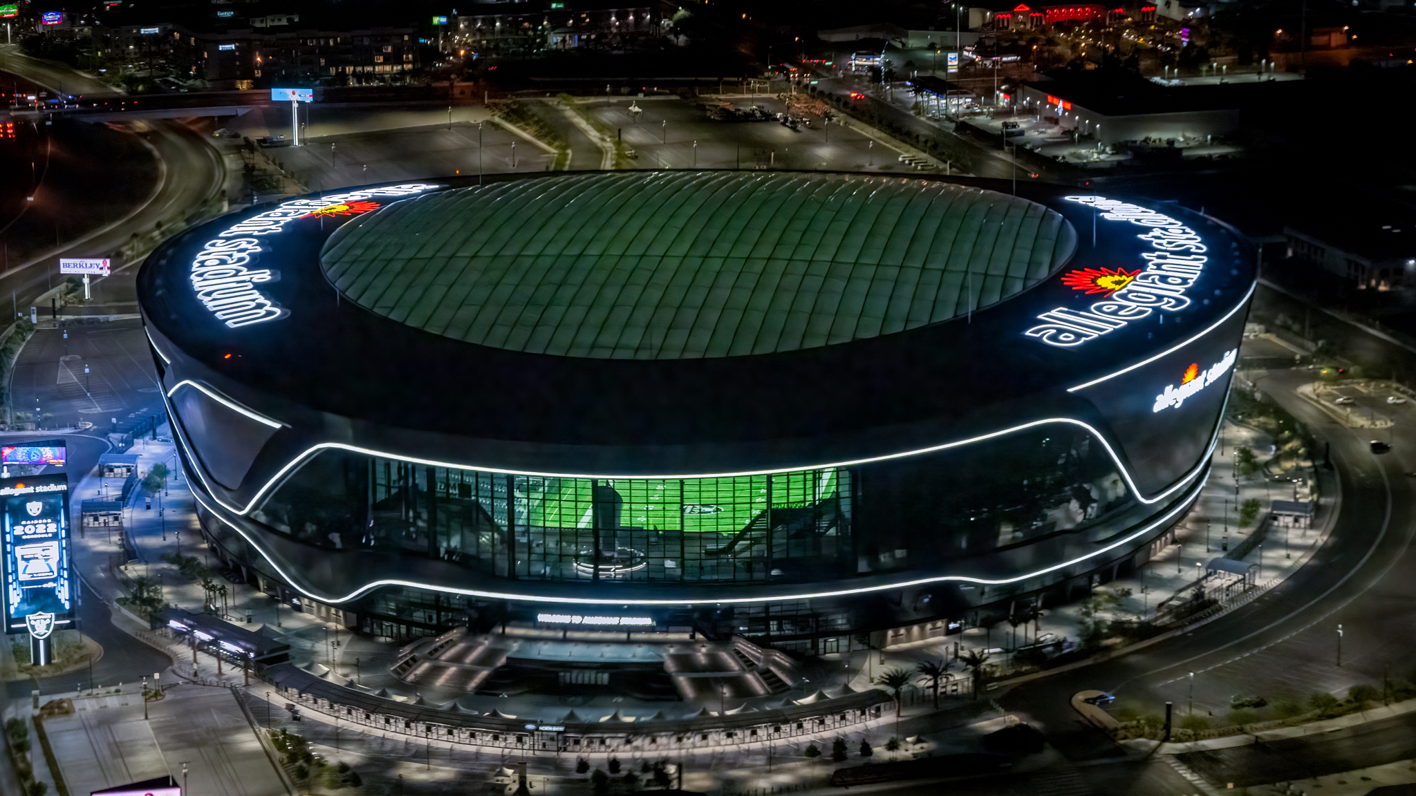Allegiant Stadium aerial view