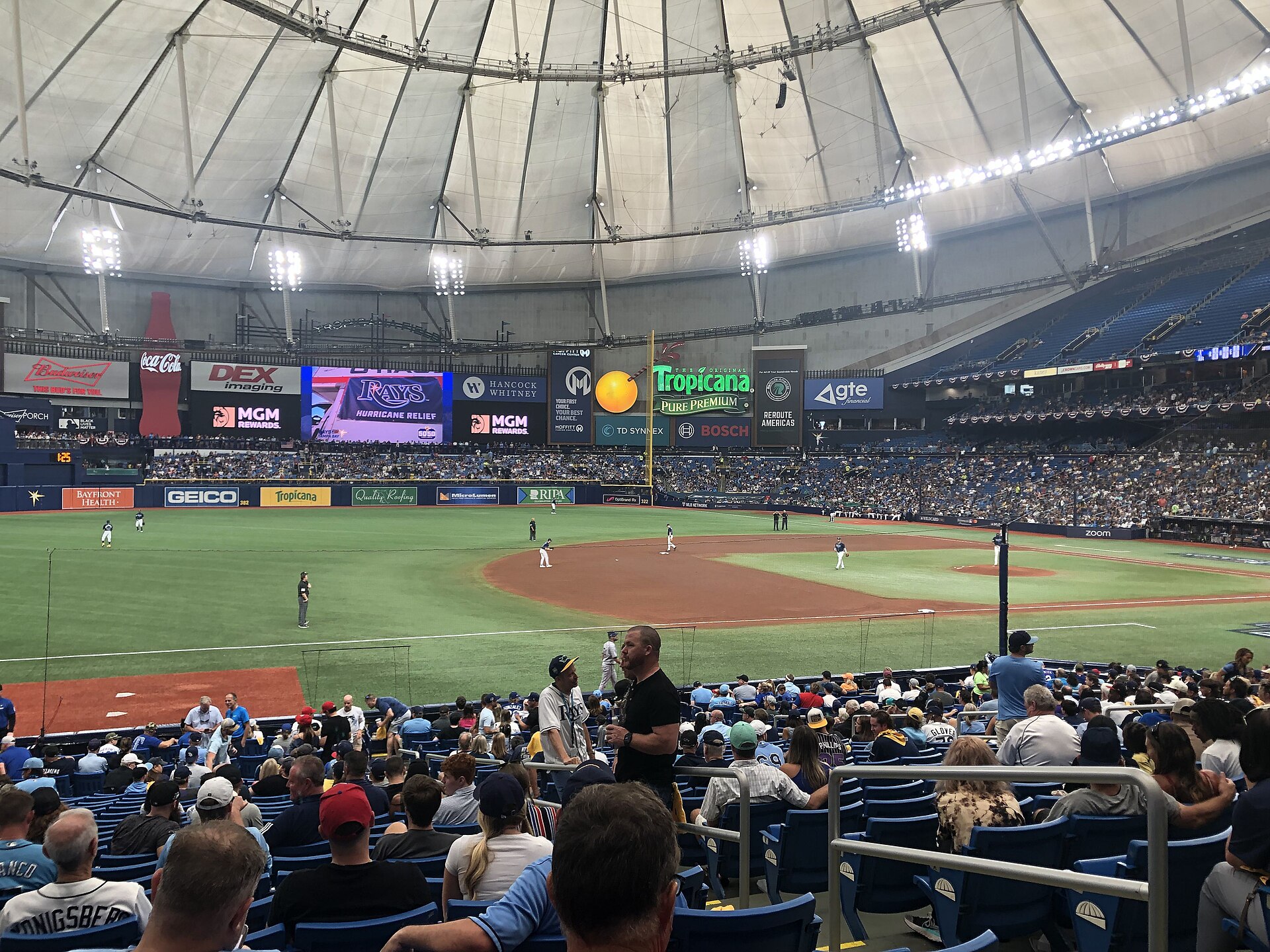 Tropicana Field in St. Petersburg during a Rays postseason game