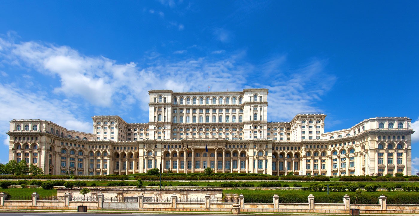 The Palace of the Parliament in Bucharest, seat of Romania's parliament, where the rewritten child-exploitation law passed