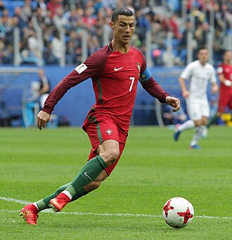 Cristiano Ronaldo dribbling for Portugal