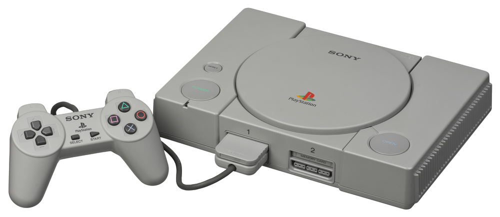 The original PlayStation console with controller - file photo