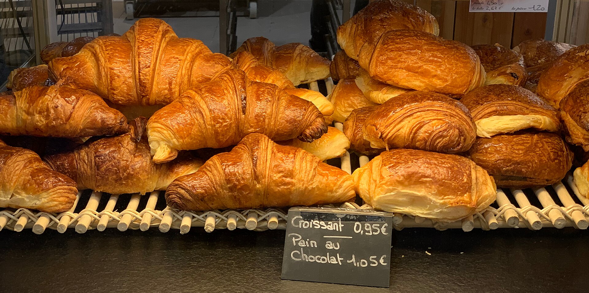 Croissants and pains au chocolat at a boulangerie - file photo