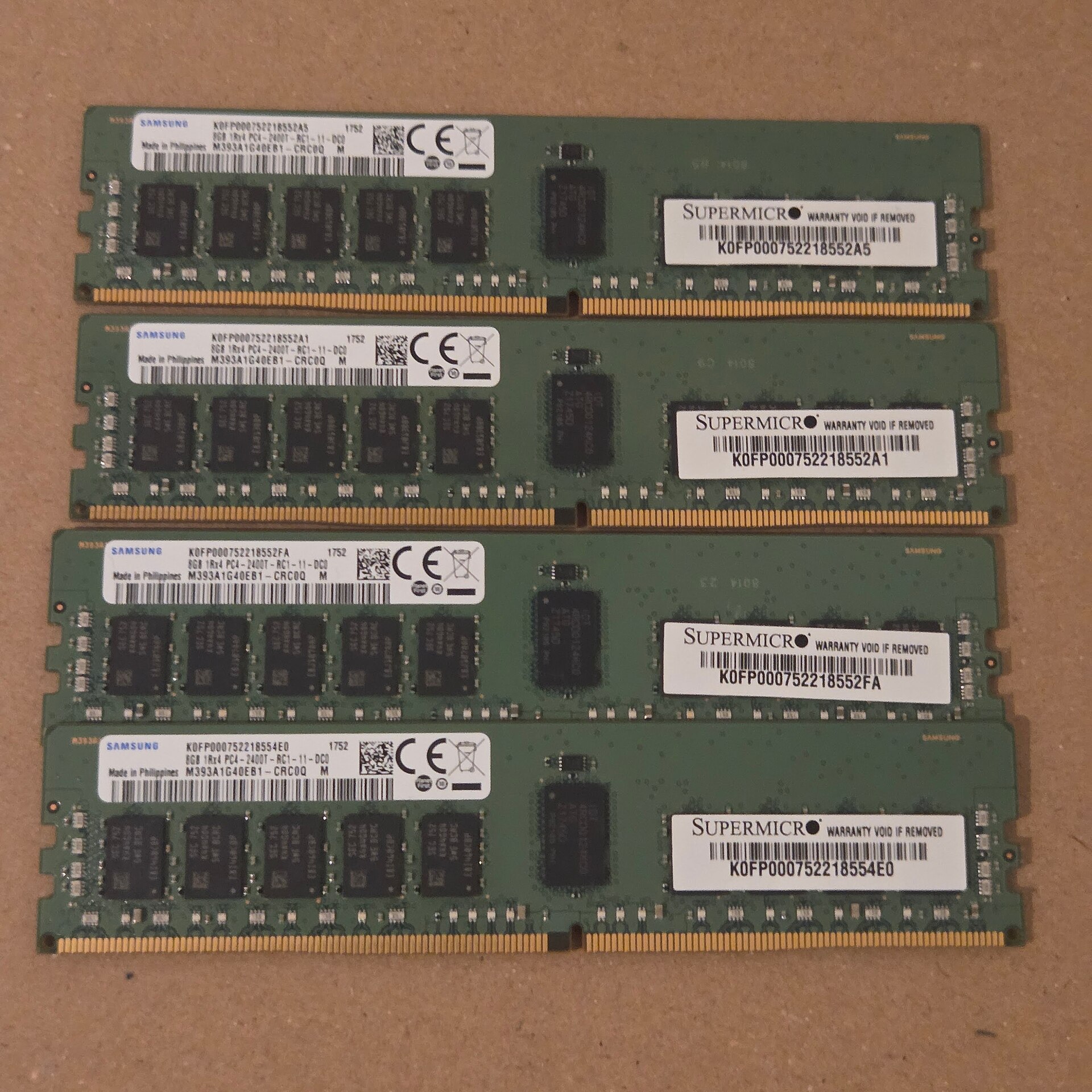 A Samsung DDR4 memory module