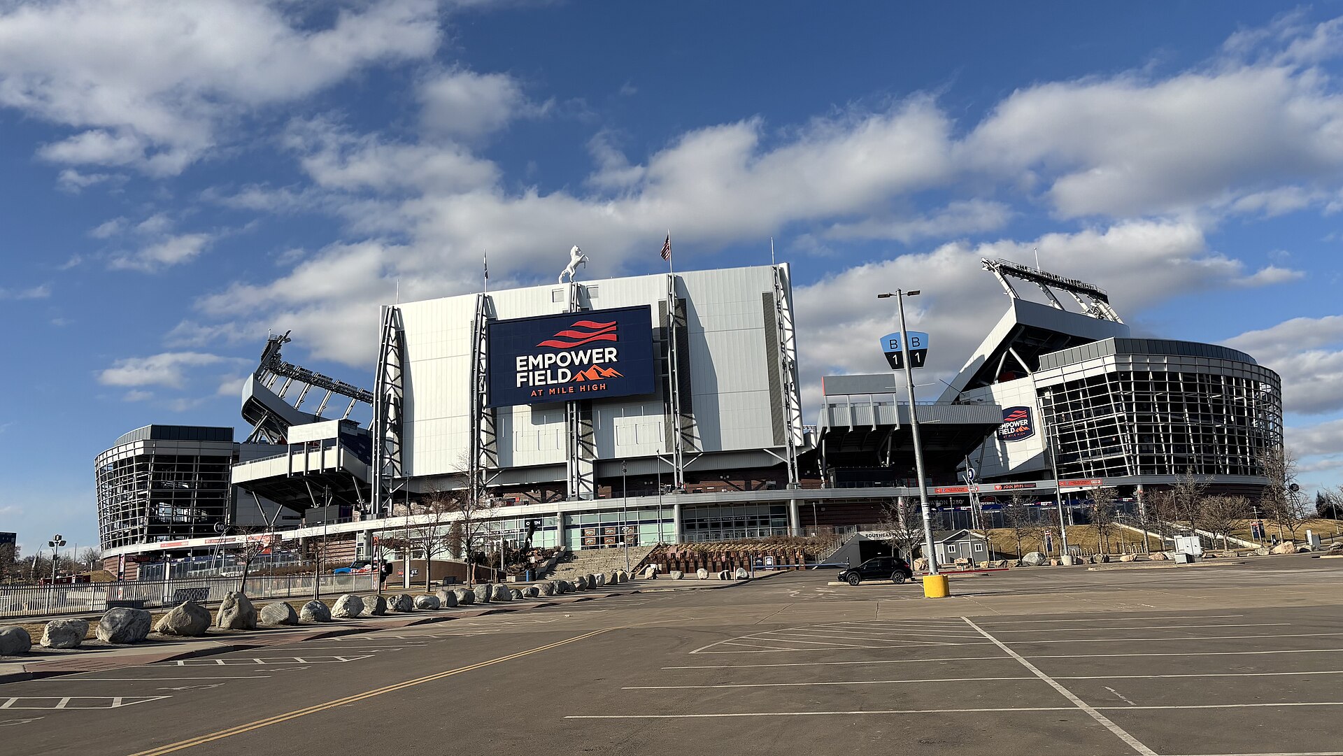 Empower Field at Mile High in Denver on game night