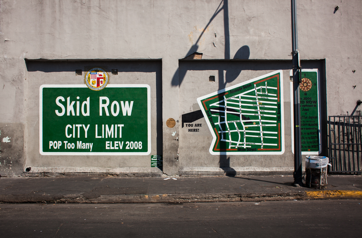 The Skid Row Super Mural in downtown Los Angeles