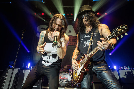 Slash and Myles Kennedy performing together in concert