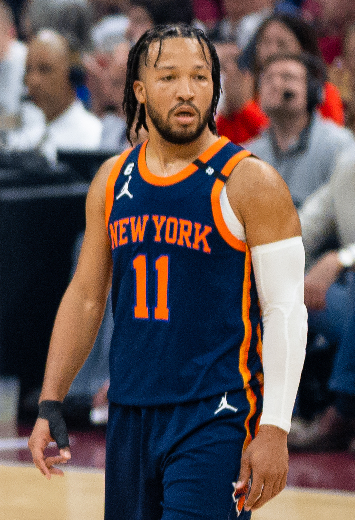 Jalen Brunson, host of the Saturday Night Live Season 52 premiere that NBC re-airs October 17 (file photo)
