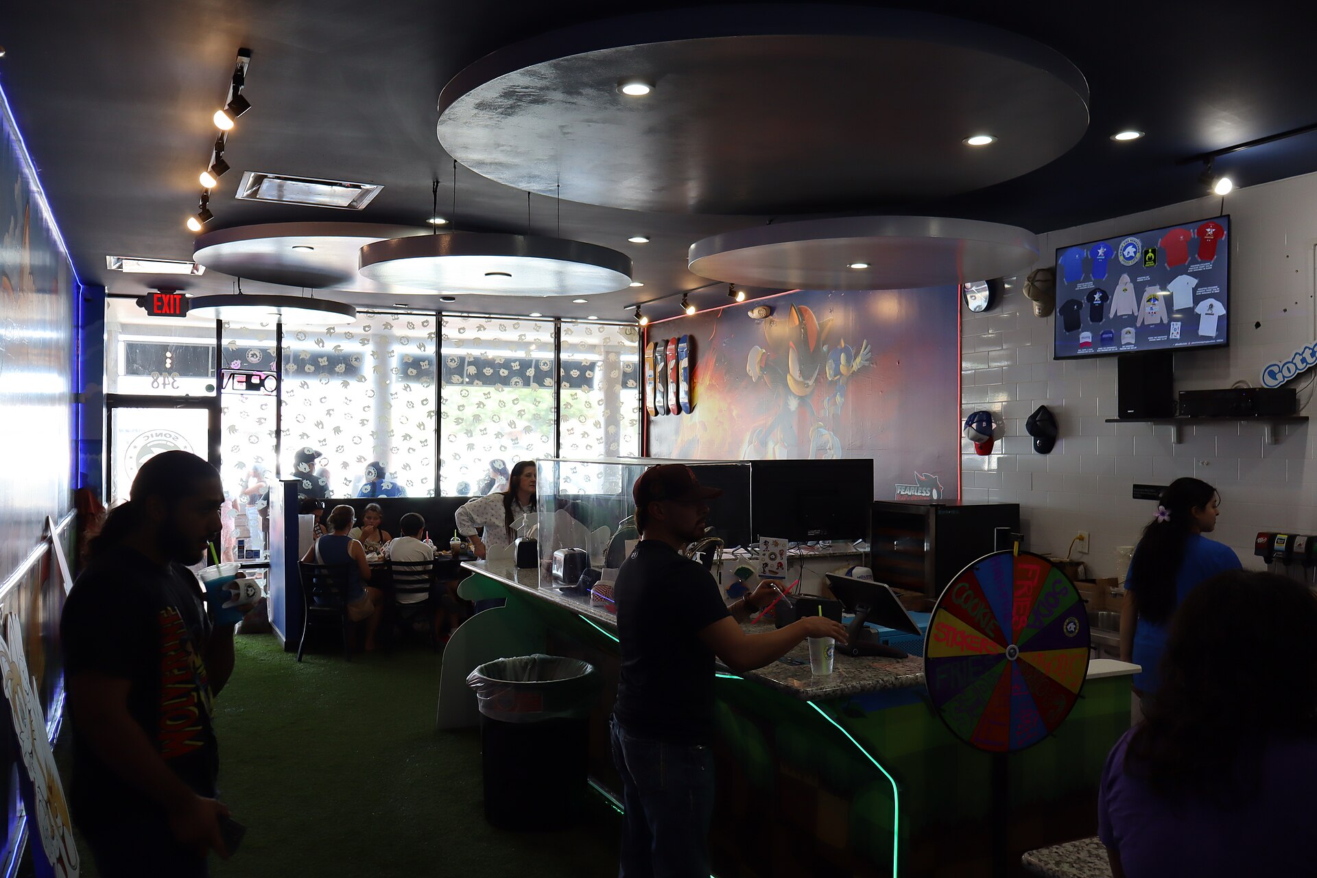 The Sonic the Hedgehog Speed Cafe in Katy, Texas — an earlier stop on the pop-up's national tour before its Las Vegas opening