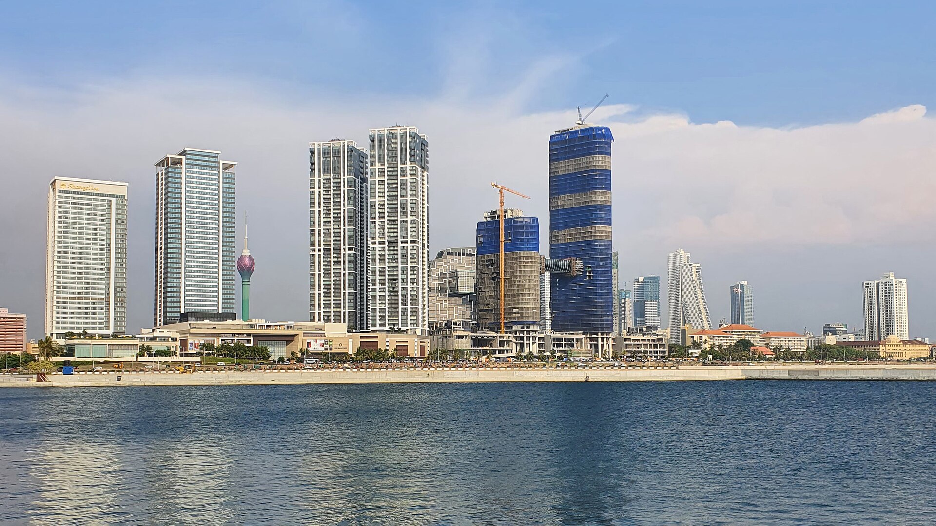 The Colombo skyline in Sri Lanka