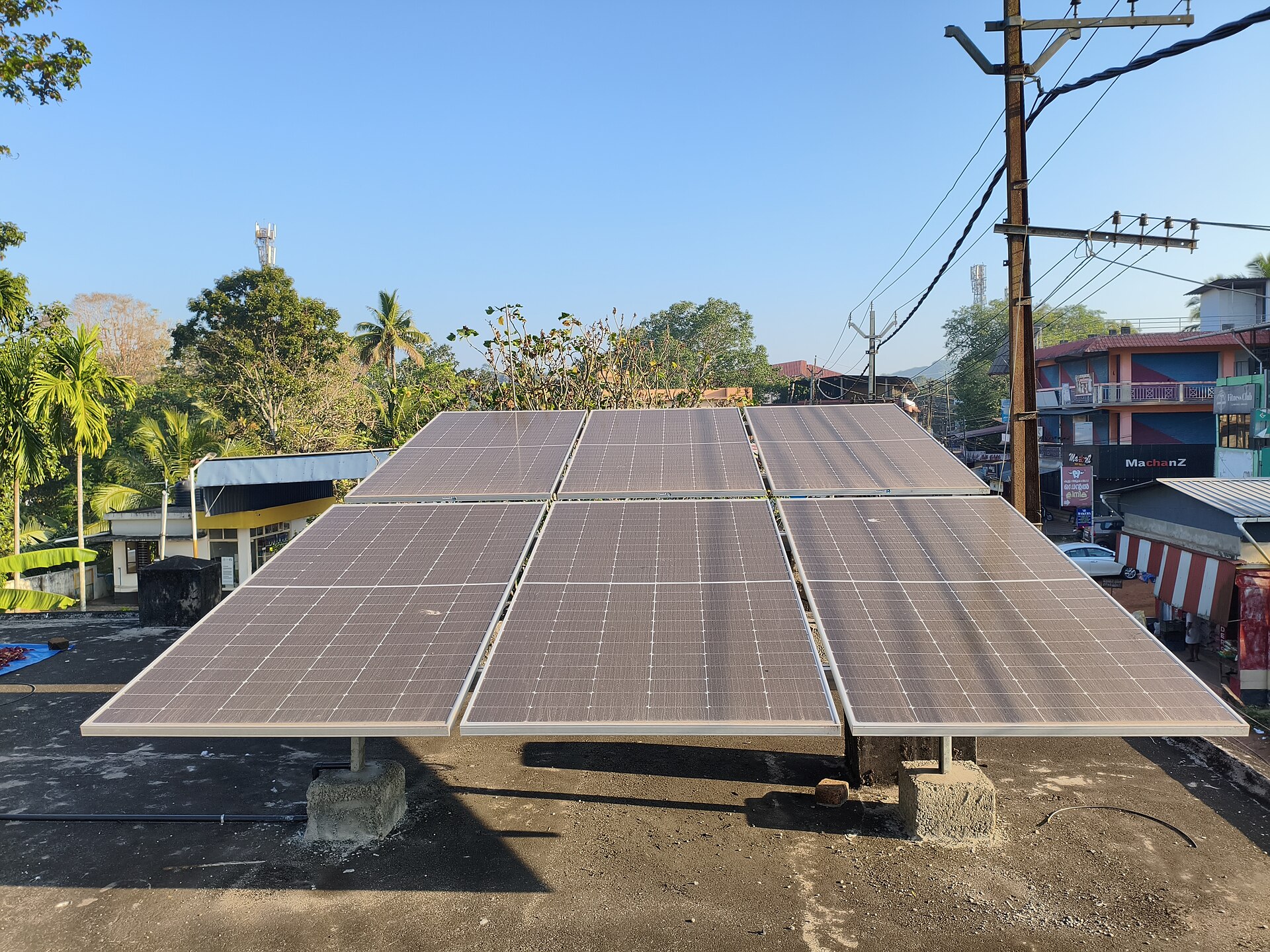 Rooftop solar panels