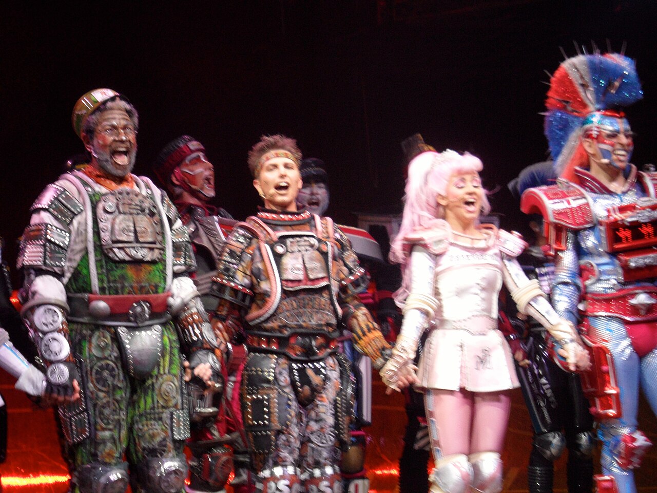 The Starlight Express ensemble on stage