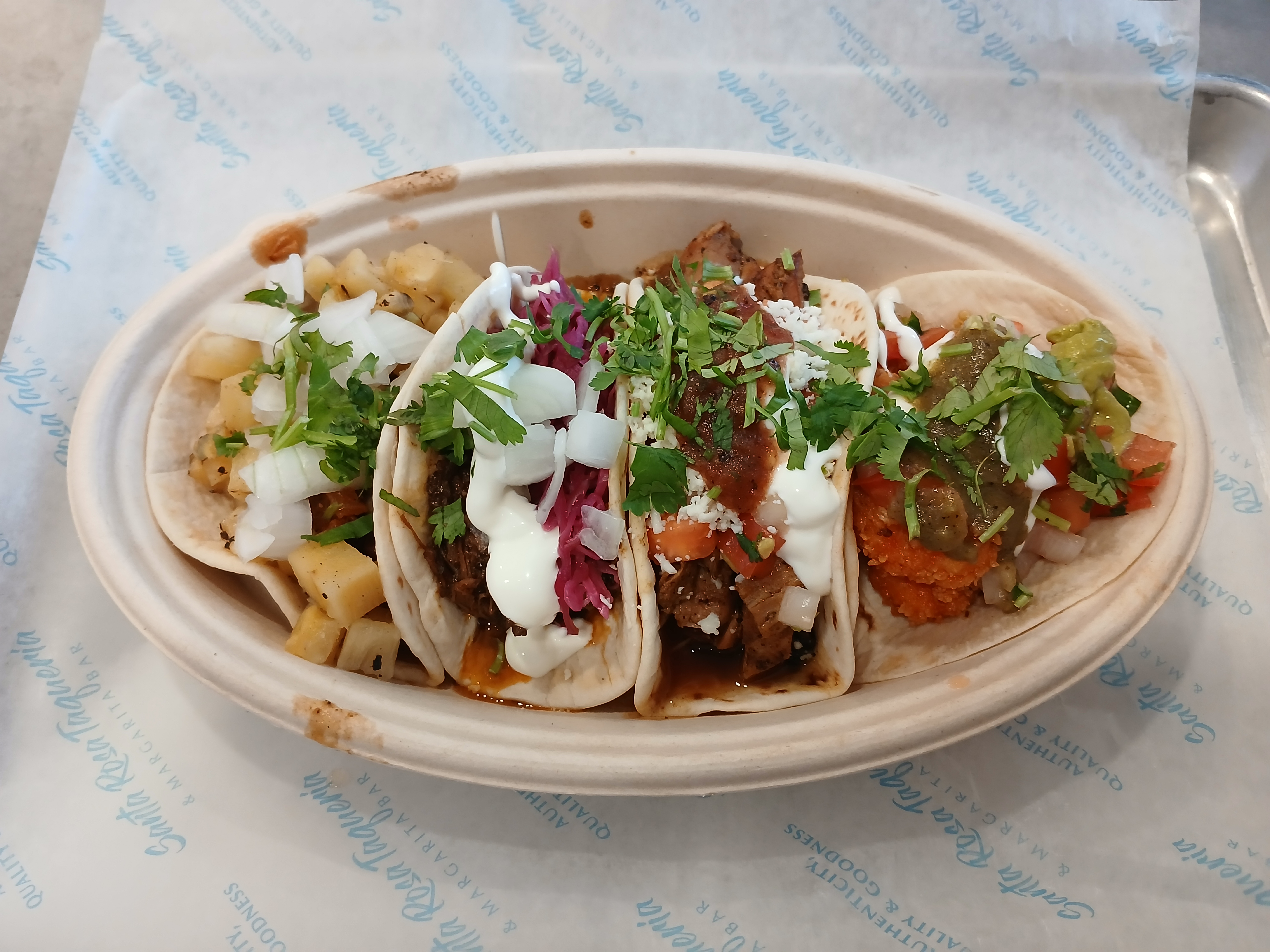 A plate of tacos, the menu foundation the Live Más Café beverage concept is built to accompany
