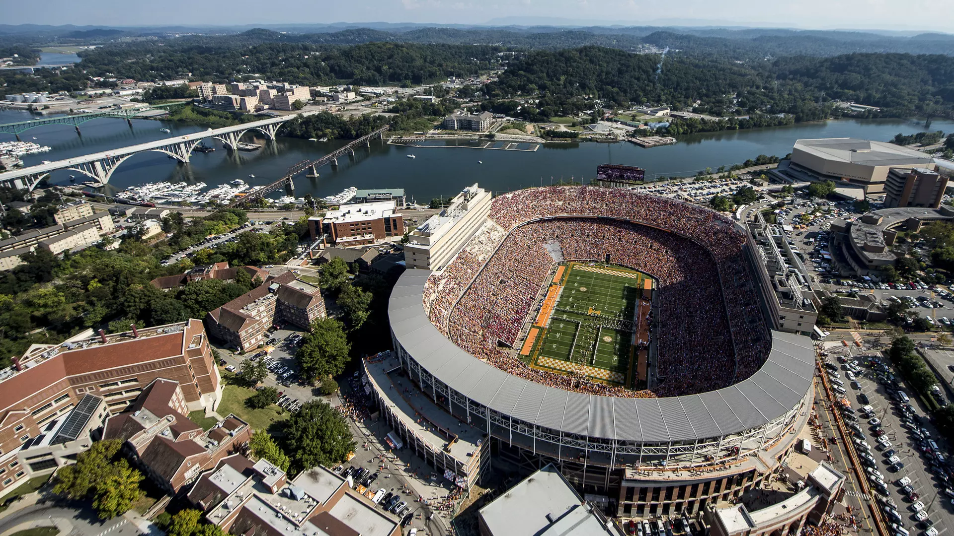 Neyland Stadium in Knoxville, Tennessee, home of the Tennessee Volunteers, where Tennessee beat Alabama 26-10 on Saturday