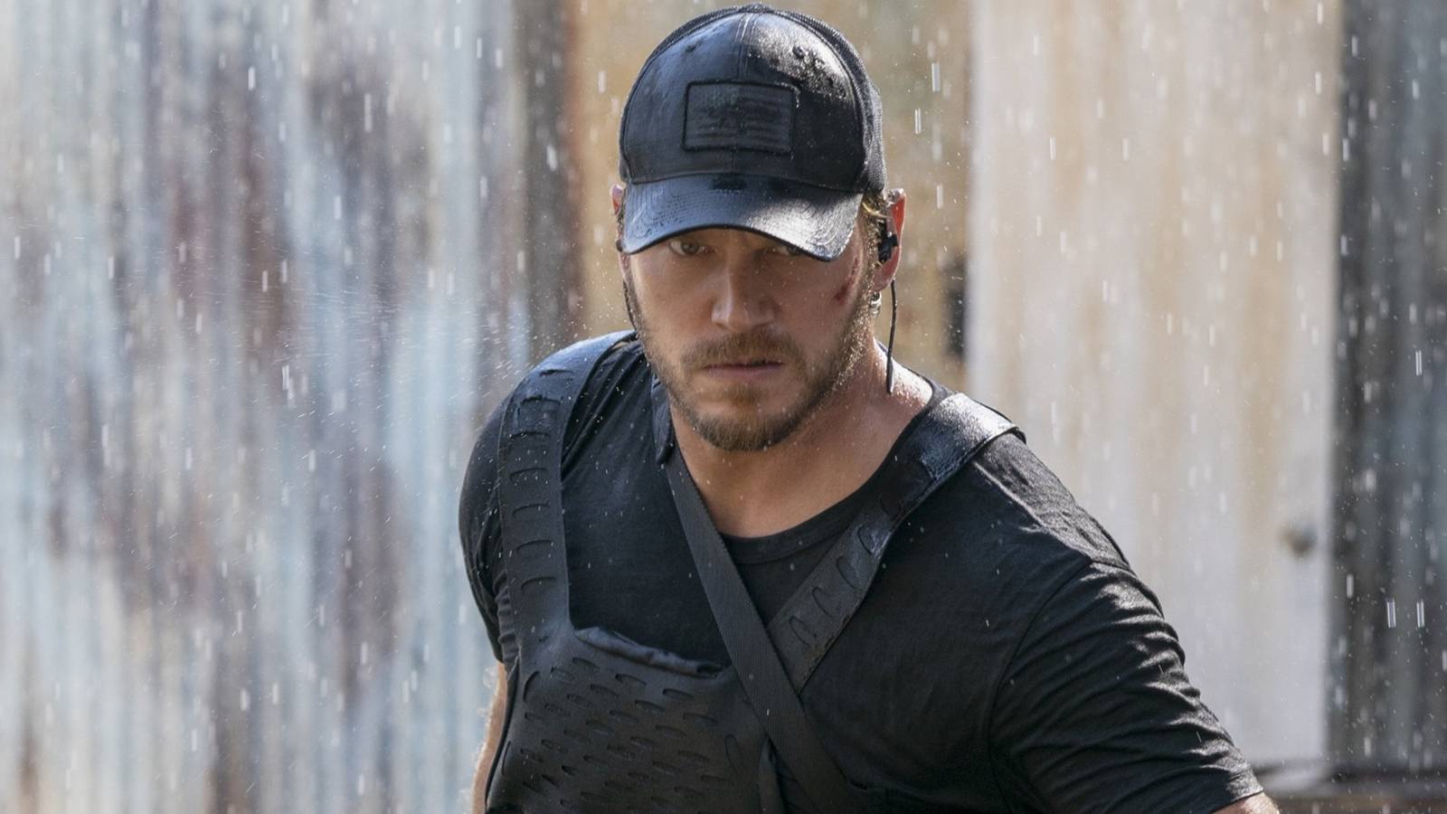 Chris Pratt as James Reece in the rain in The Terminal List season 2