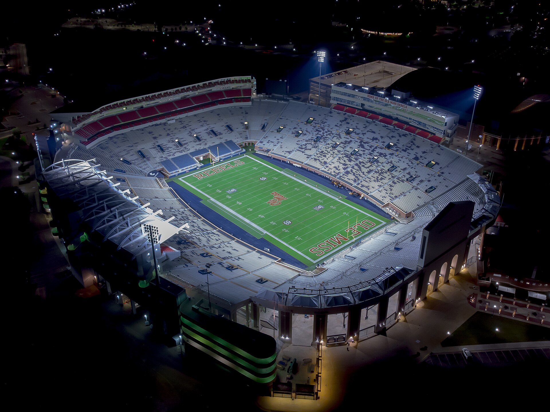 Vaught-Hemingway Stadium in Oxford, home of Ole Miss