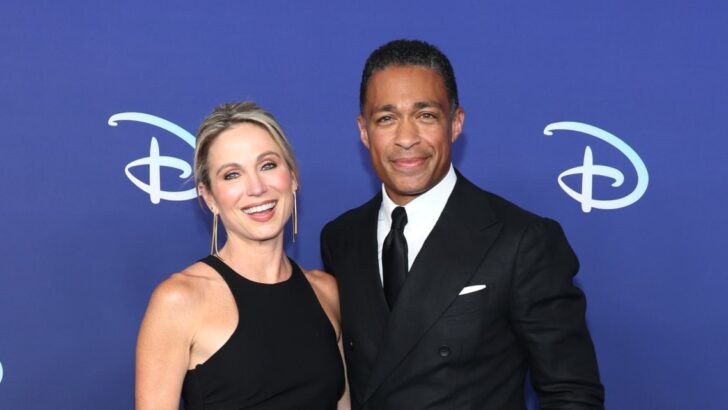 T.J. Holmes and Amy Robach at the 2022 ABC Disney Upfront