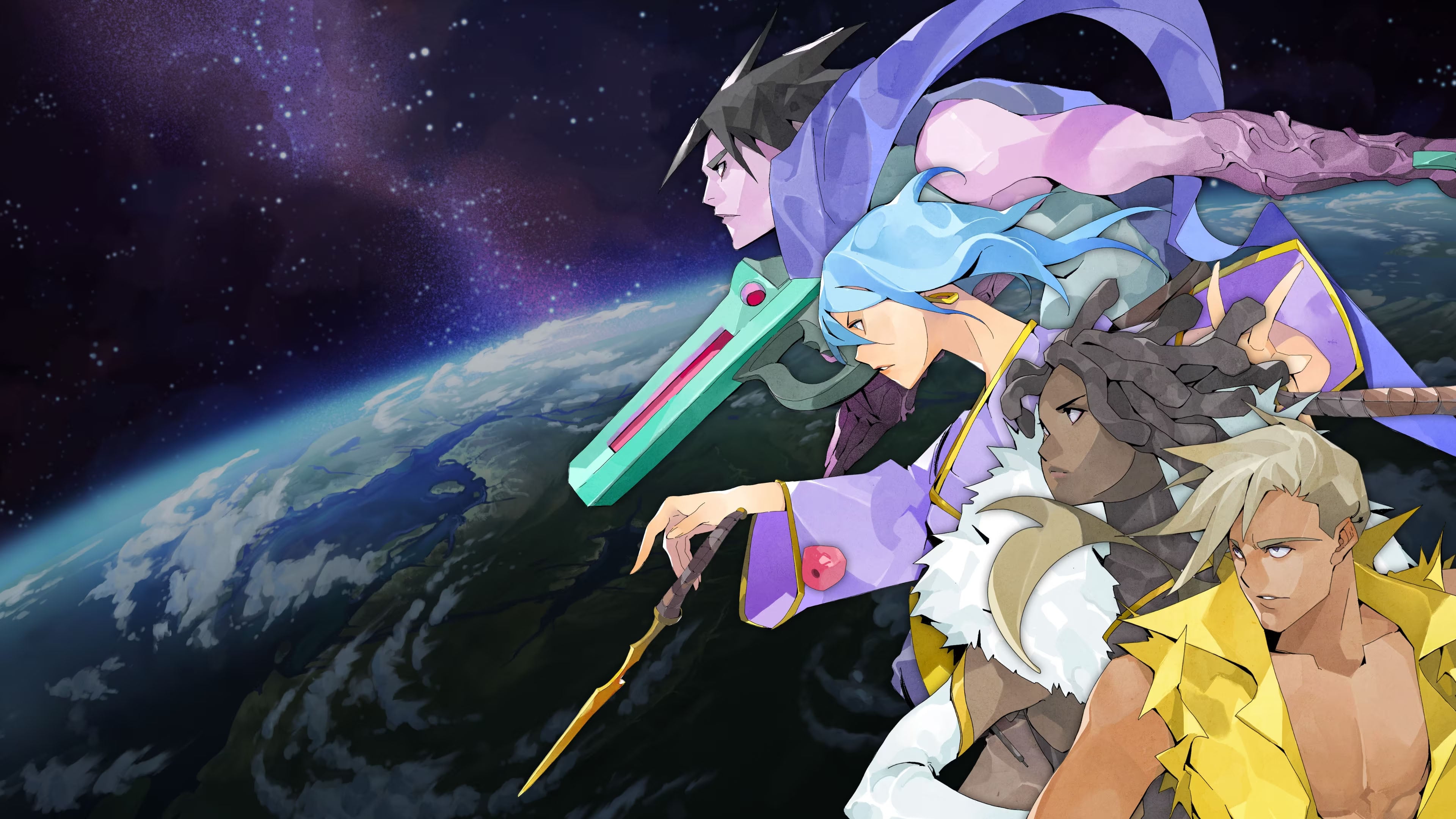 Astral Ascent key art showing the game's vibrant platformer roguelite action