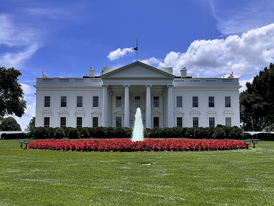 The White House in Washington DC, where Trump made his remarks before departing for Tennessee