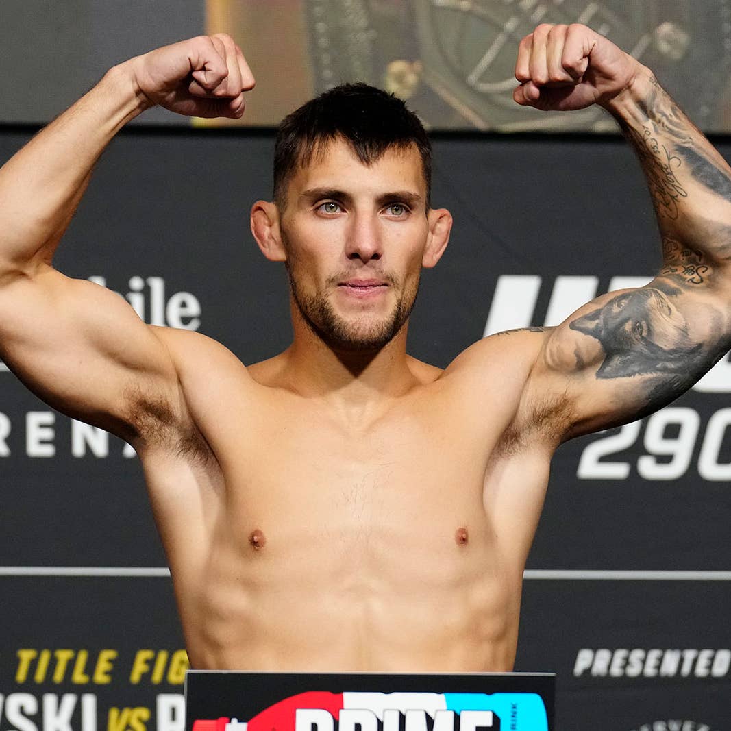 Esteban Ribovics at a UFC weigh-in