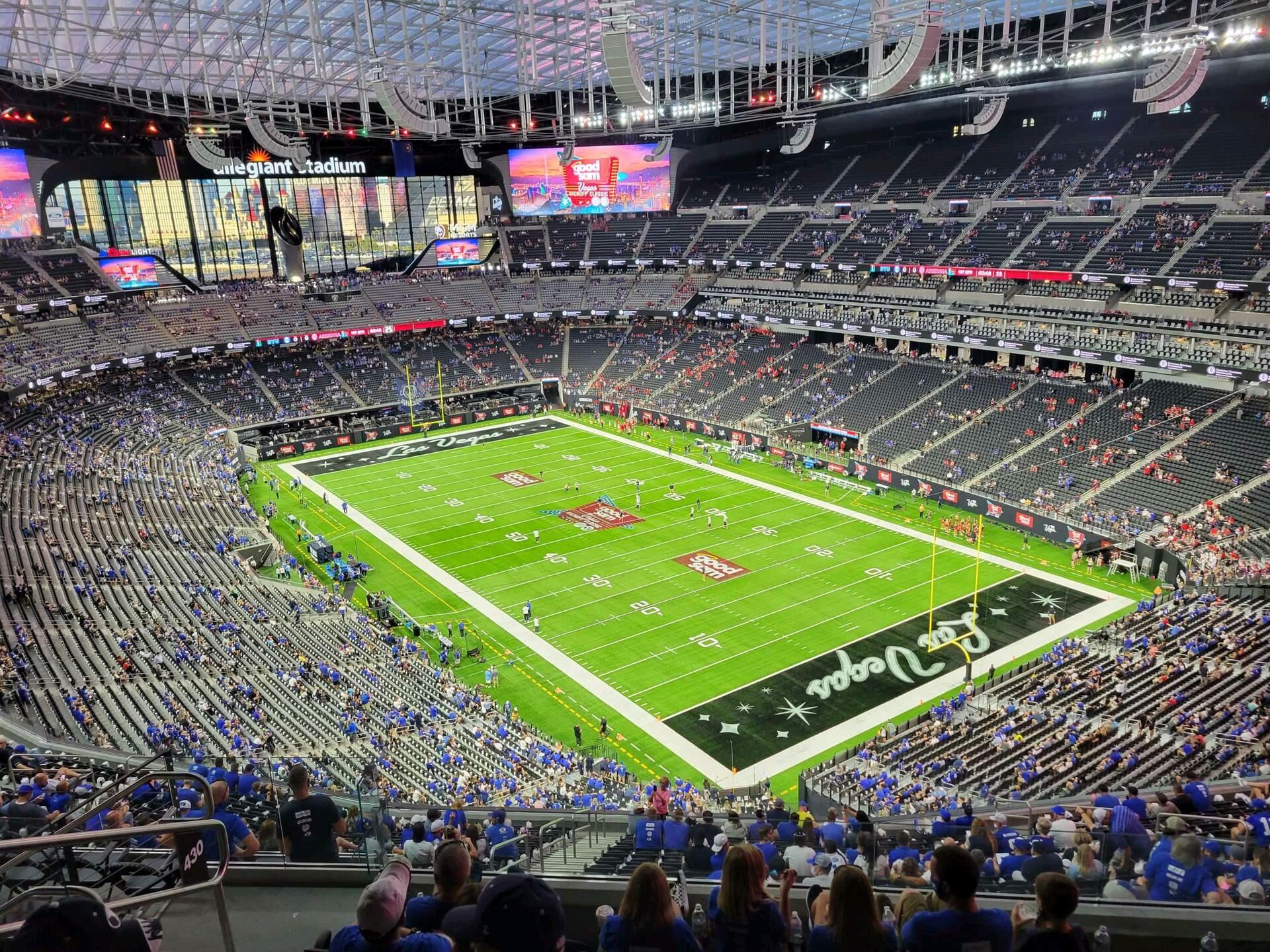 Allegiant Stadium during a college football game