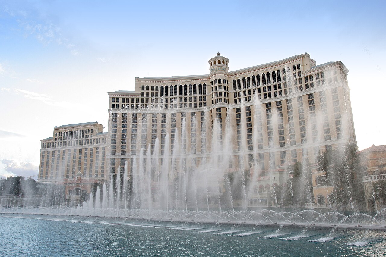 The Bellagio fountains in daylight