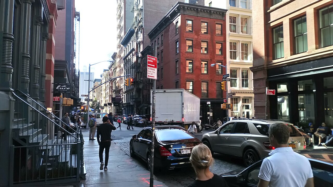 A daytime street scene in New York's SoHo, home of The Corner Store's original location