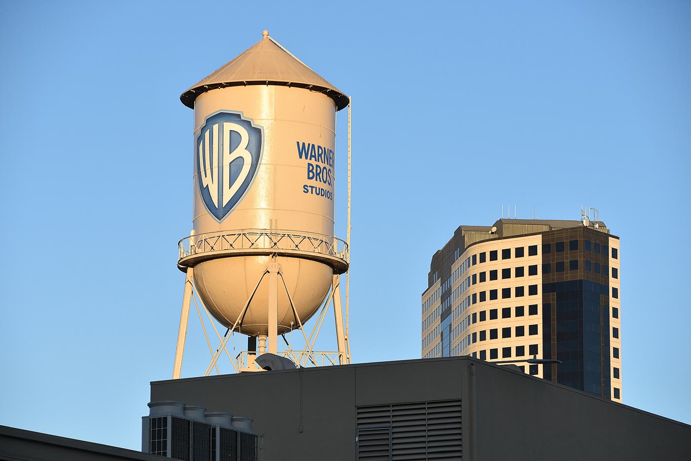 The Warner Bros. water tower on the Burbank lot