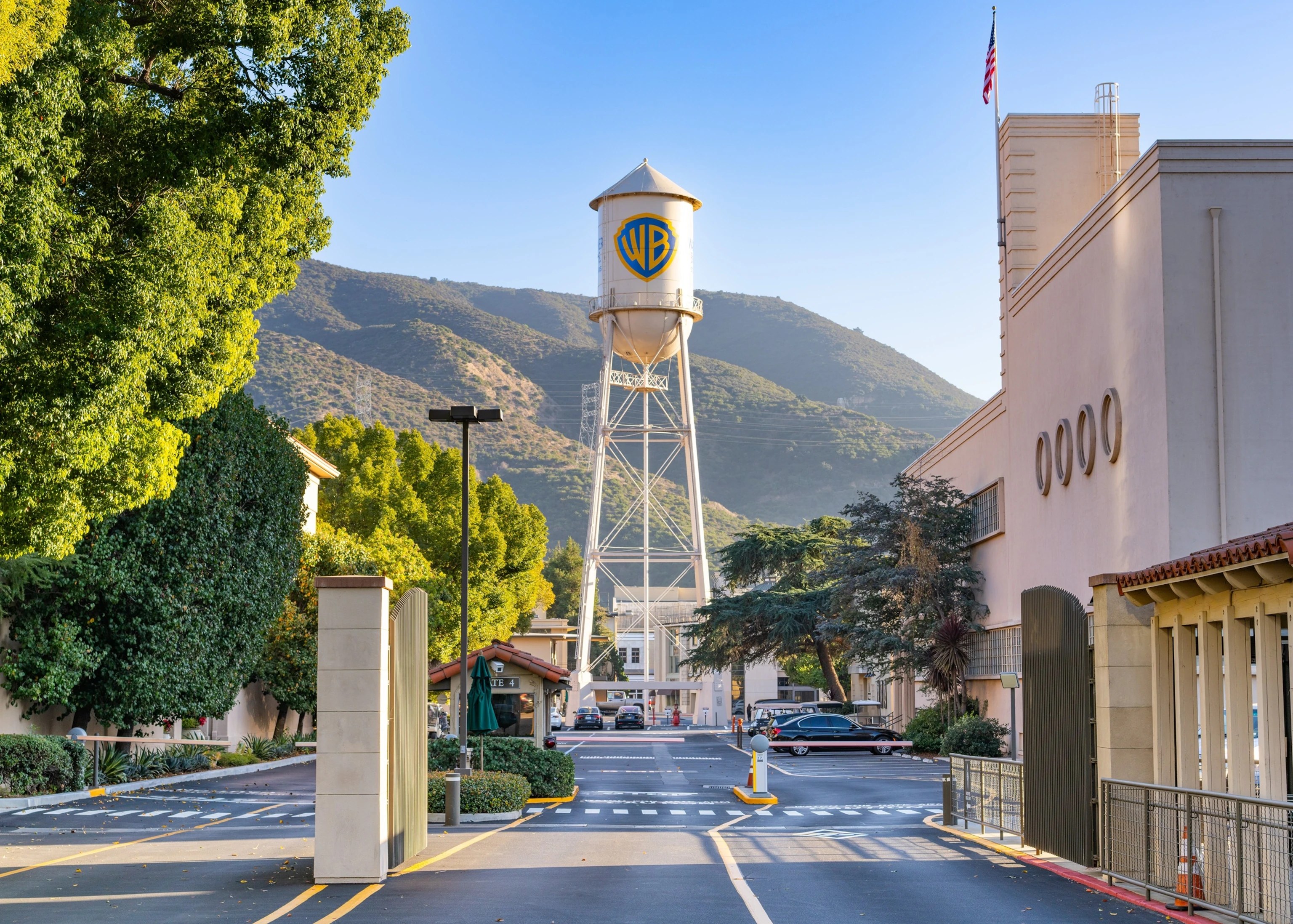 The Warner Bros. studio water tower on the Burbank lot