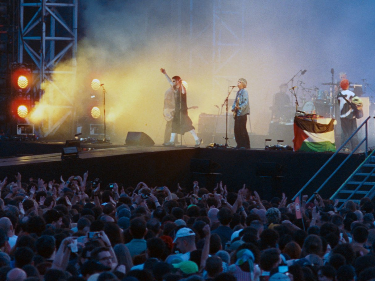 Fontaines D.C. performing live on a festival stage
