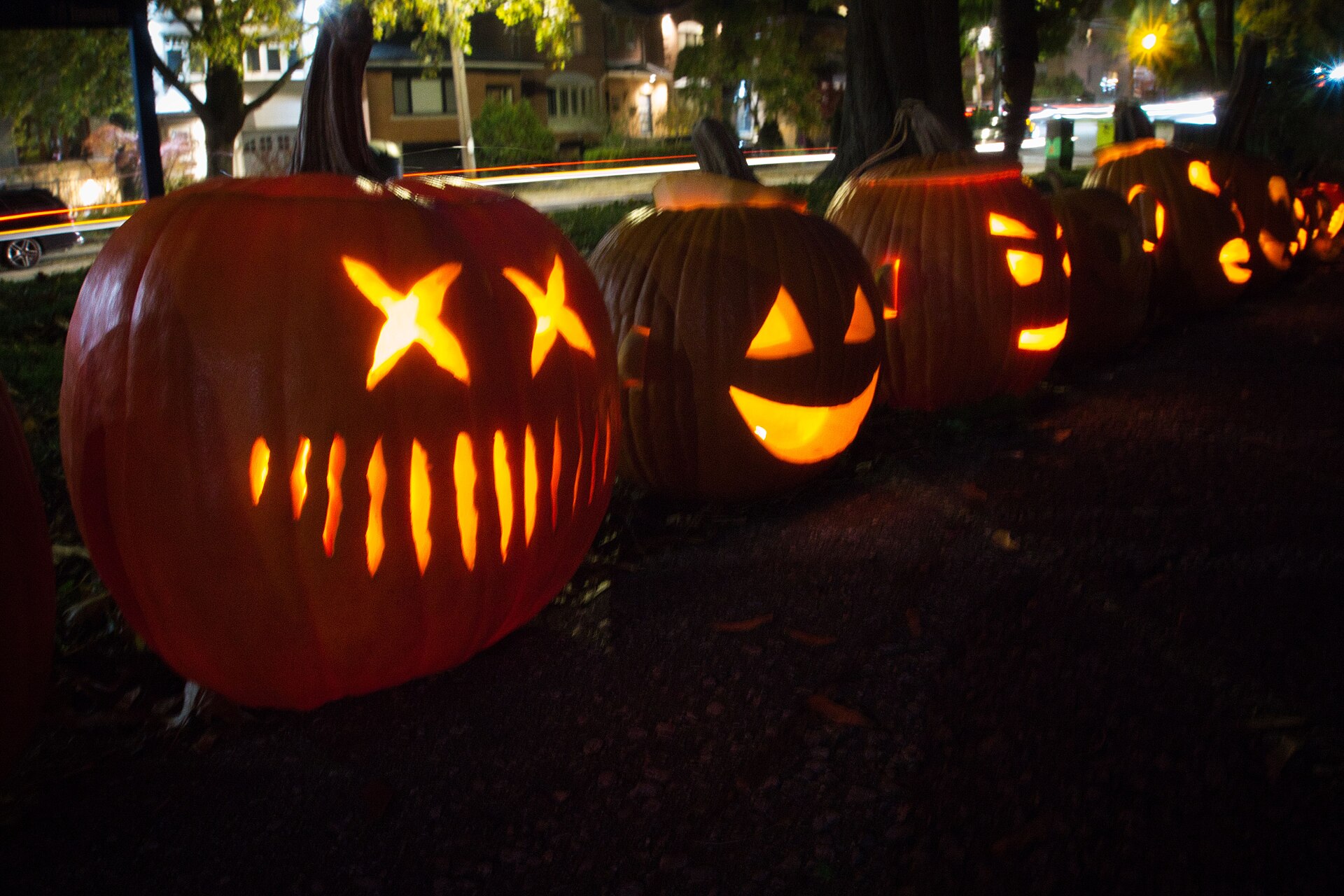 Jack-o'-lanterns glowing after dark — spooky season premieres are doing the heavy lifting this weekend