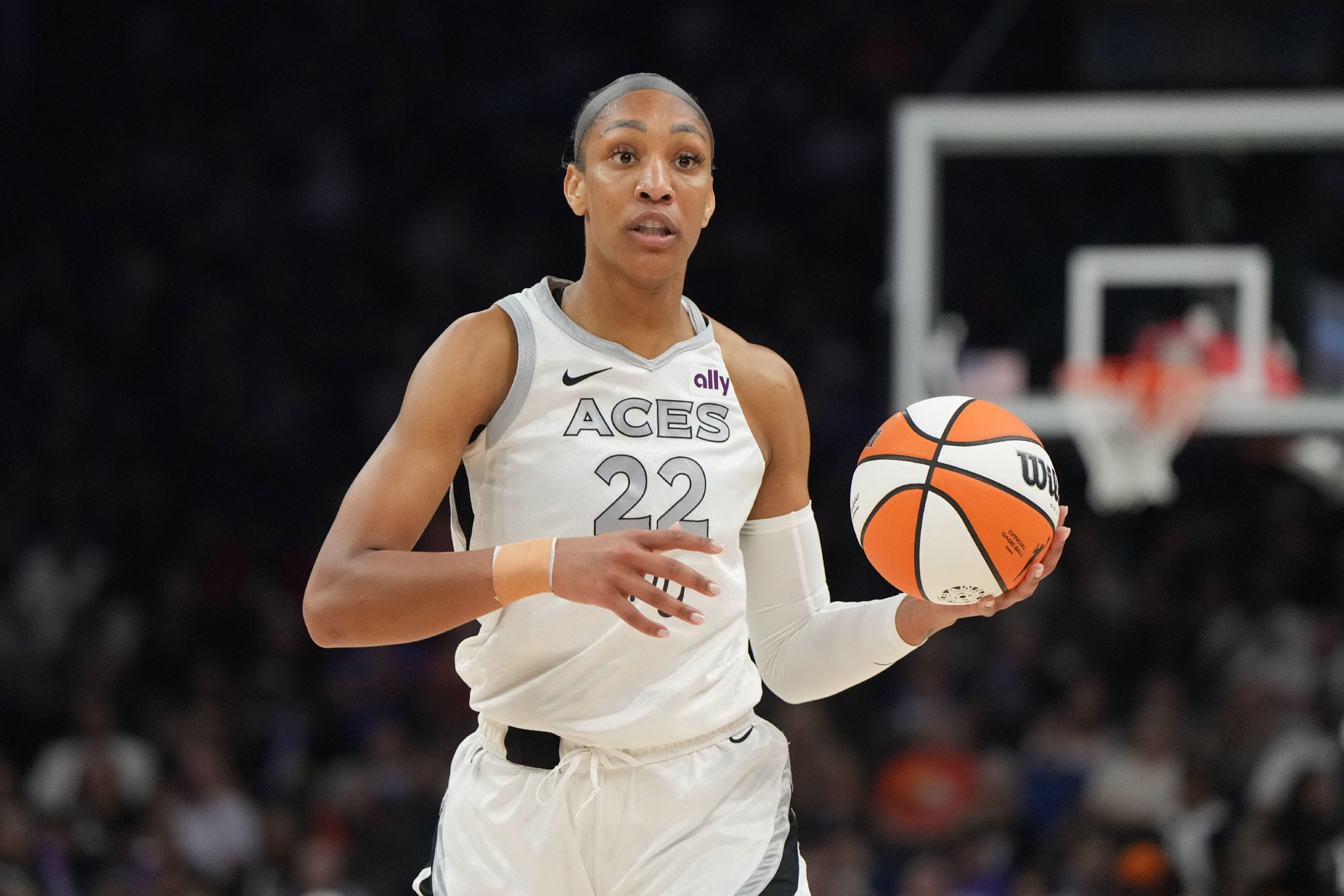 Las Vegas Aces star A’ja Wilson.