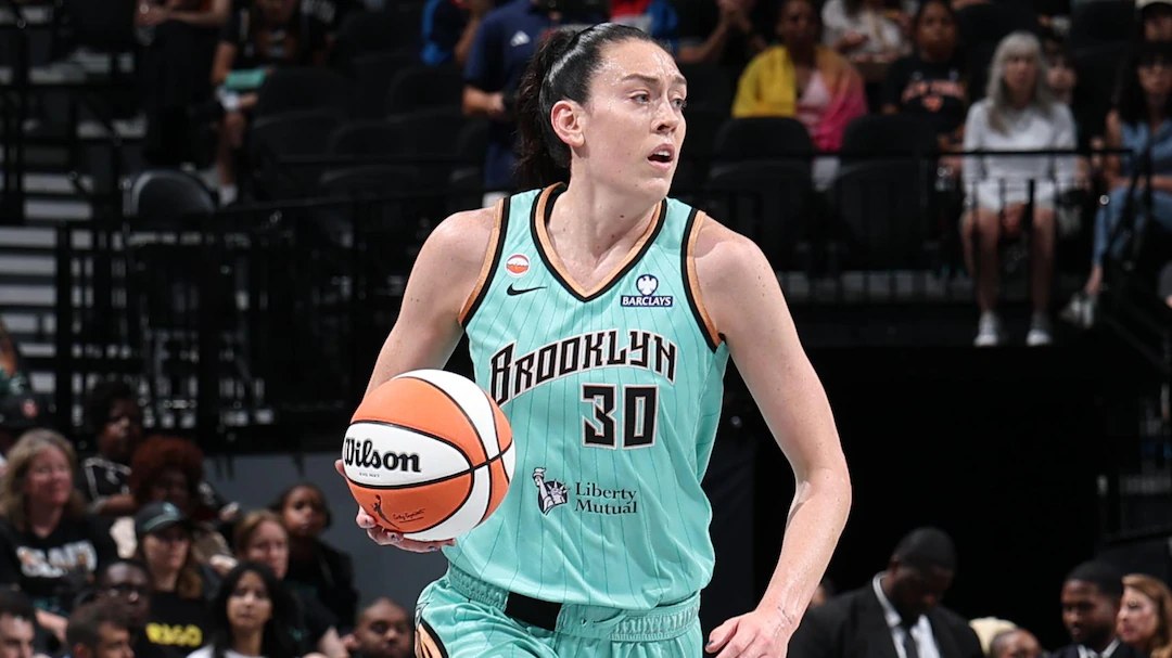 New York Liberty forward Breanna Stewart, who posted a historic 35-point, 11-rebound, 6-assist night against the Atlanta Dream.