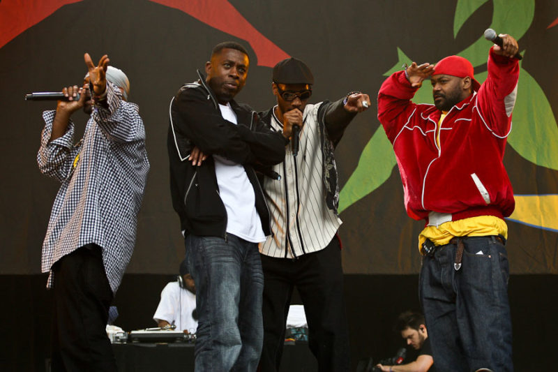 Wu-Tang Clan performing on a festival stage