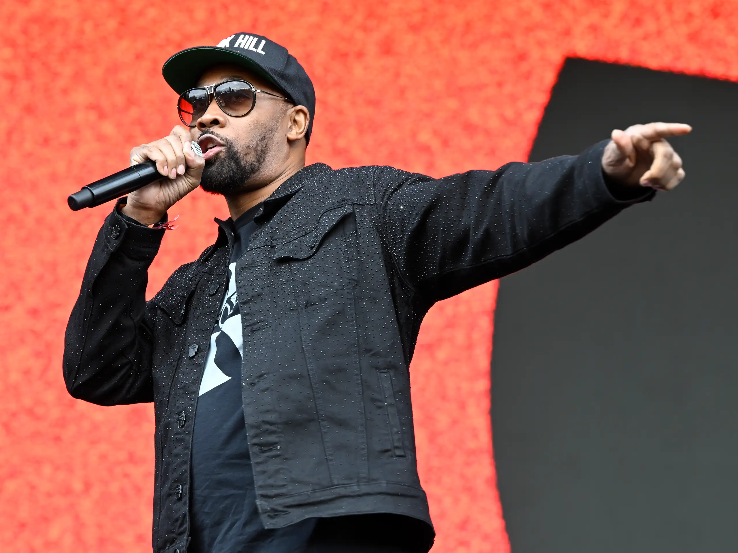 RZA of Wu-Tang Clan performing on stage at the BottleRock Napa Valley festival