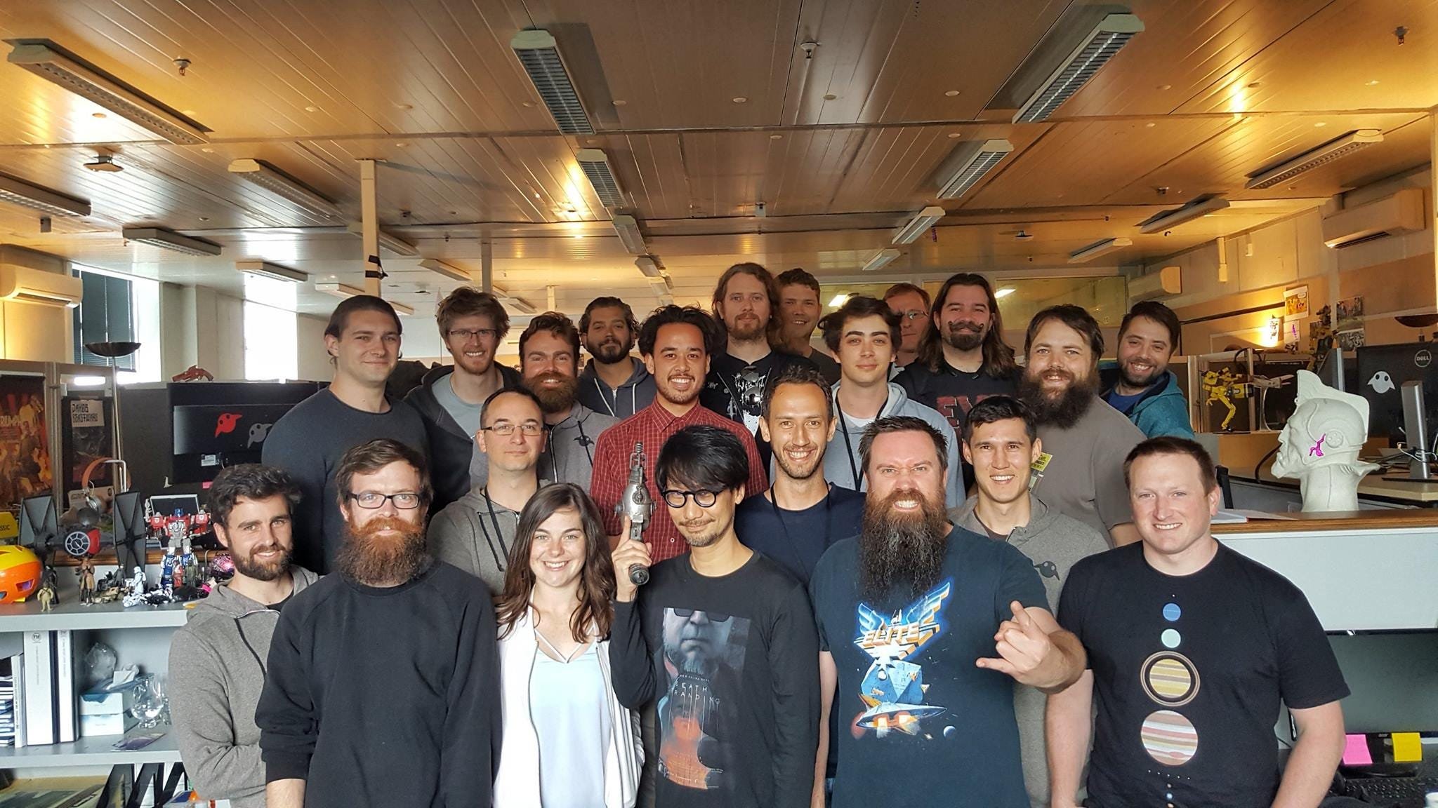Game developers at work inside a studio