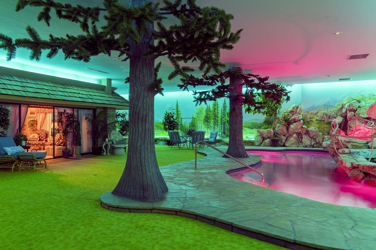 The underground pool inside the Las Vegas Underground House bunker