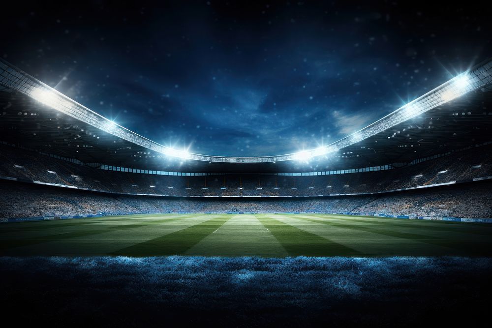 Sports stadium at night