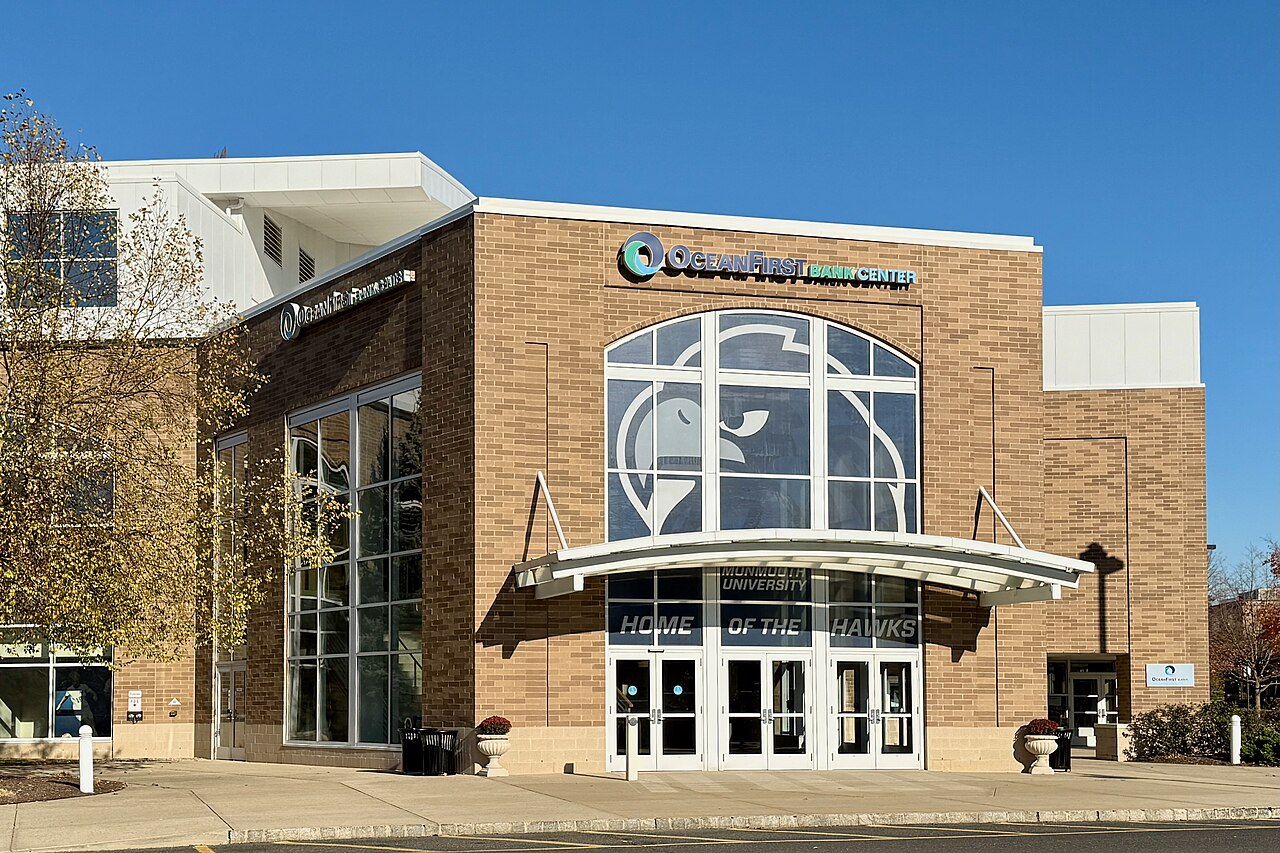 Monmouth Hawks basketball game action